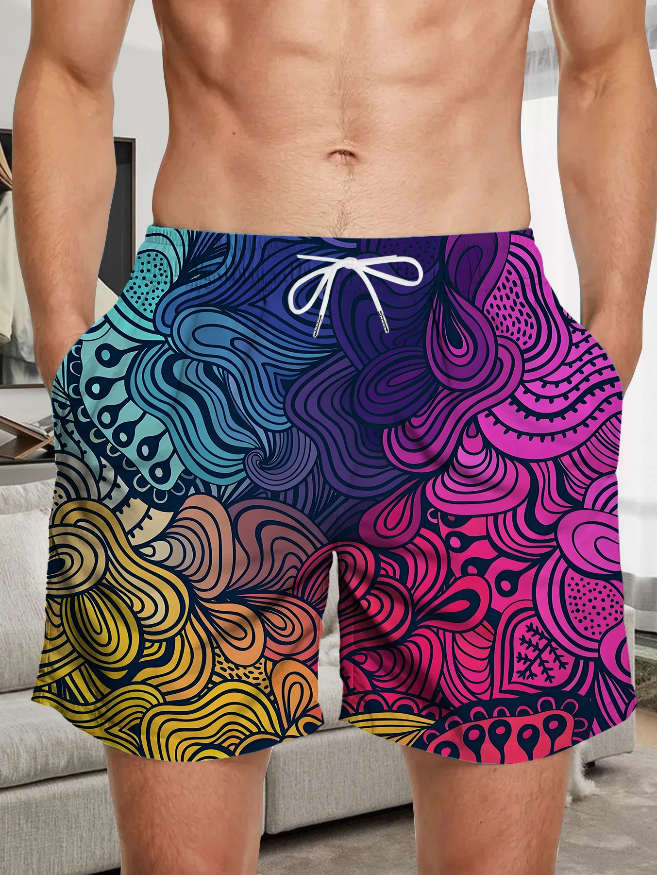 Sports Quick Dry Polyester Shorts Men Full Print Digital Pattern Casual Swim Trunks
Sports Quick Dry Polyester Shorts Men Full Print Digital Pattern Casual Swim Trunks