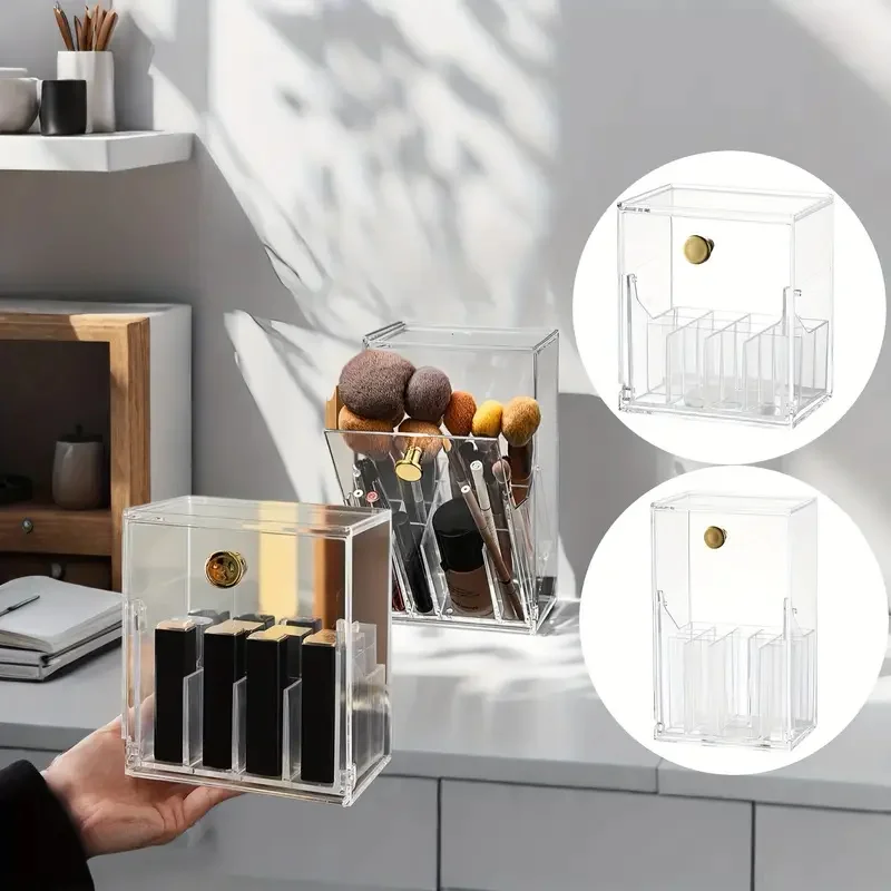 Large Capacity Makeup Brush Holder With Lid Slanted Open Dustproof Makeup Brushes and Lipstick Holder Comestic Tools Storage Box
Large Capacity Makeup Brush Holder With Lid Slanted Open Dustproof Makeup Brushes and Lipstick Holder Comestic Tools Storage Box
