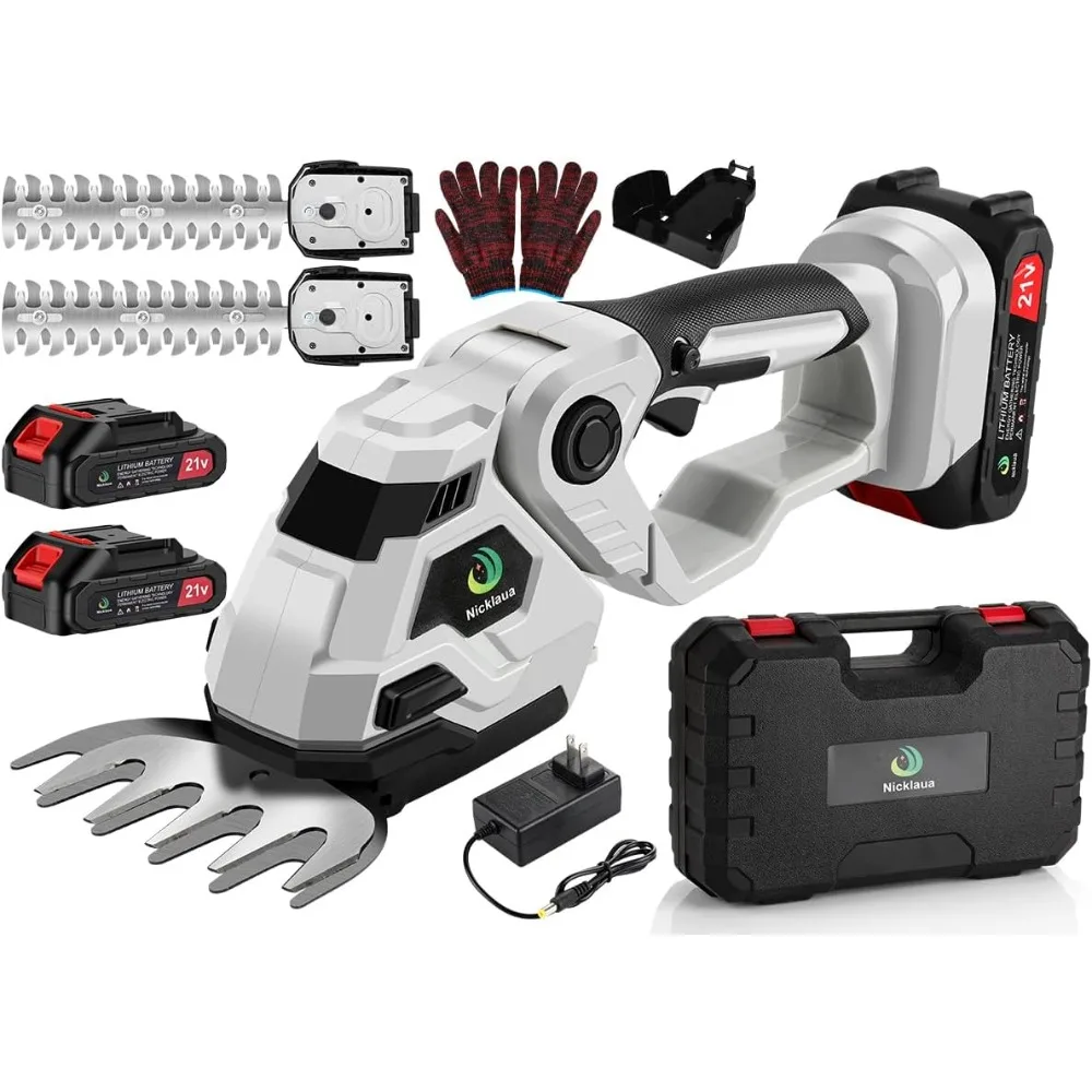 Cordless Hedge Trimmer,2 in 1 Cordless Grass Shear & Hedge Shear/Shrubbery Trimmer with Dual-Action Blade Cutting Capacity
Cordless Hedge Trimmer,2 in 1 Cordless Grass Shear & Hedge Shear/Shrubbery Trimmer with Dual-Action Blade Cutting Capacity