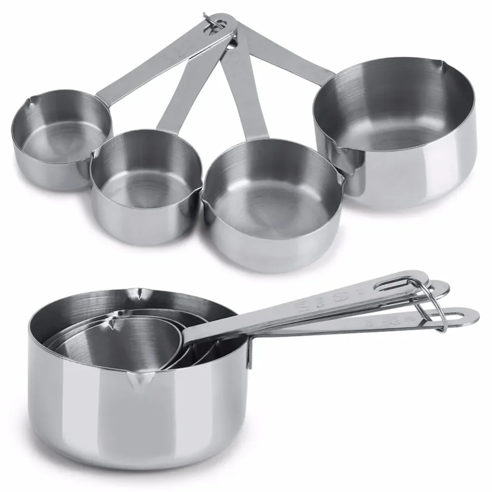 4 Pcs/Set Metal Measuring Cups Spoons Stainless Steel Measuring Spoon Baking Tea Coffee Kichen Accessories Measuring Tool Set
4 Pcs/Set Metal Measuring Cups Spoons Stainless Steel Measuring Spoon Baking Tea Coffee Kichen Accessories Measuring Tool Set