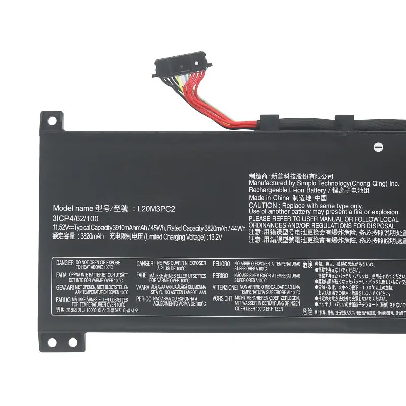 11.52V 45Wh L20M3PC2 L20C3PC2 Laptop Battery For 3 15ACH6 15IHU6 82K1 82K2 L20L3PC2 L20D3PC2
11.52V 45Wh L20M3PC2 L20C3PC2 Laptop Battery For 3 15ACH6 15IHU6 82K1 82K2 L20L3PC2 L20D3PC2