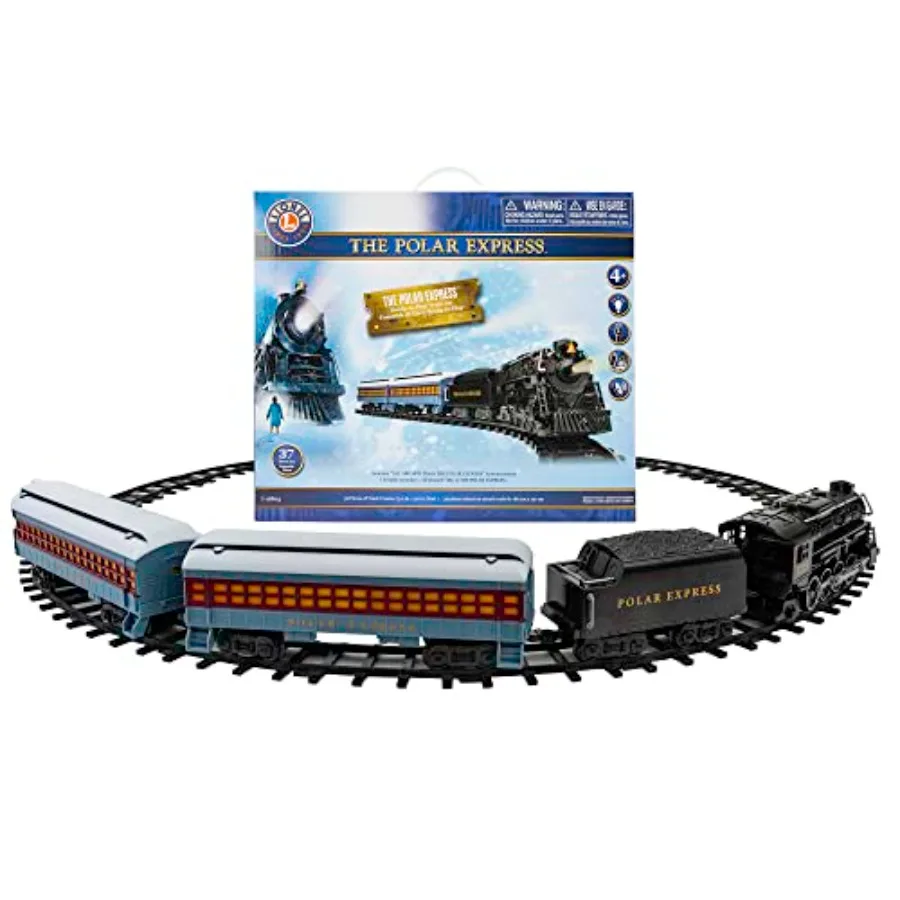 Polar Express Ready-to-Play Model Train Set for Indoor Use Metal and Plastic Construction Red and Black Battery-Powered with Re
Polar Express Ready-to-Play Model Train Set for Indoor Use Metal and Plastic Construction Red and Black Battery-Powered with Re