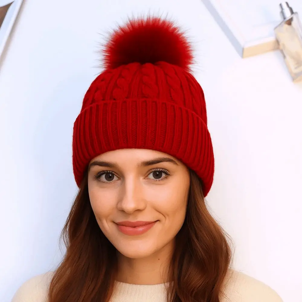 Korean Style Winter Twist Knitting Hat Warm Soft Pompom Thick Cap Solid Color Thermal Protection Ski Snow Beanies Hiking
Korean Style Winter Twist Knitting Hat Warm Soft Pompom Thick Cap Solid Color Thermal Protection Ski Snow Beanies Hiking