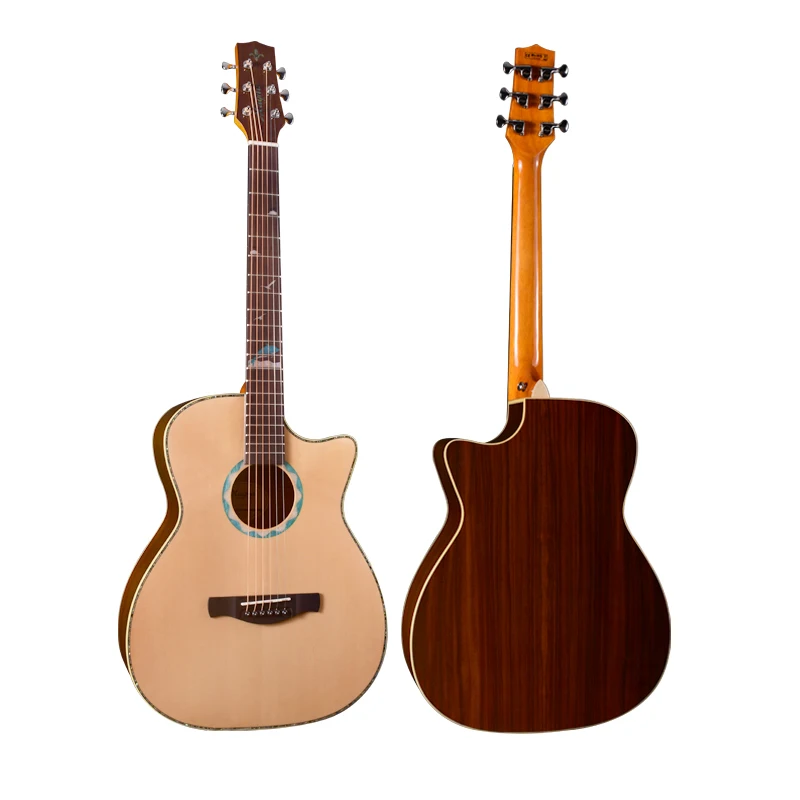 Factory Direct Sales 41" 41 Inches GA Body Cutaway Acoustic Guitar Solid Top Spruce Rosewood Back And Side Glossy High Quality
Factory Direct Sales 41" 41 Inches GA Body Cutaway Acoustic Guitar Solid Top Spruce Rosewood Back And Side Glossy High Quality