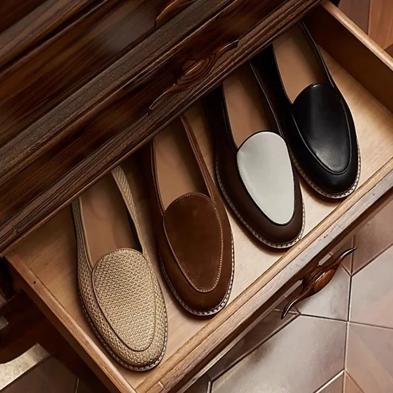 Men's Breathable Loafers Slip-on Soft Leather Men Dress Shoes Lightweight Casual Leather Shoes Top-layer Cowhide Gentlemen Shoes
Men's Breathable Loafers Slip-on Soft Leather Men Dress Shoes Lightweight Casual Leather Shoes Top-layer Cowhide Gentlemen Shoes