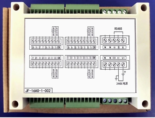 16AO 16 Модуль аналогового вывода 4 ~ 20 мА 0 ~ 10 В Выходной протокол Modbus Промышленное управление
16AO 16 Модуль аналогового вывода 4 ~ 20 мА 0 ~ 10 В Выходной протокол Modbus Промышленное управление