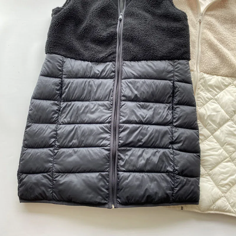 Новое весеннее поступление, пуховый хлопковый жилет средней длины, женский лоскутный жилет из меха ягненка, теплый жилет на молнии с застежкой-молнией и деталями
Новое весеннее поступление, пуховый хлопковый жилет средней длины, женский лоскутный жилет из меха ягненка, теплый жилет на молнии с застежкой-молнией и деталями