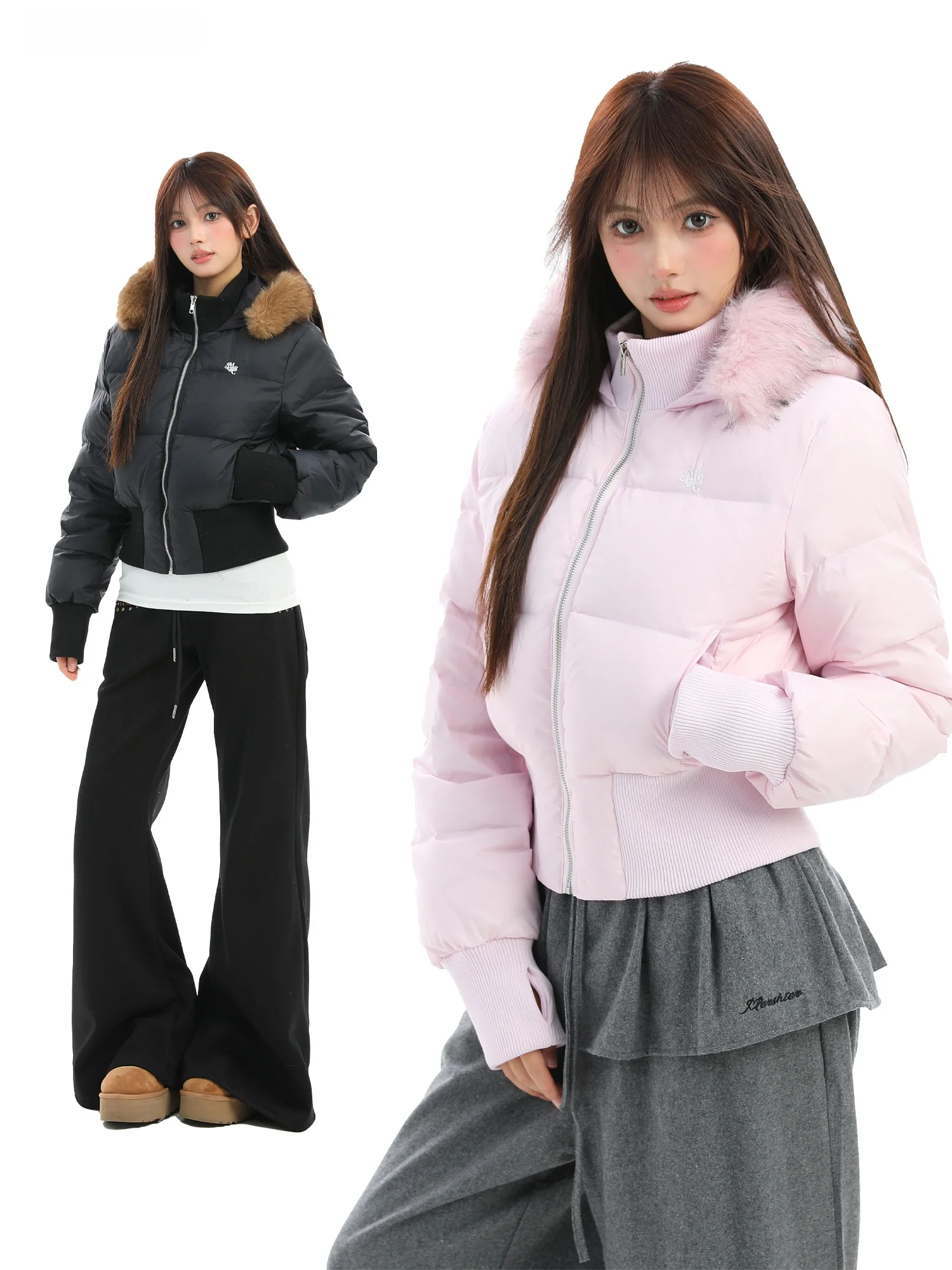 Розовая утепленная куртка с капюшоном для женщин, зимняя, приталенная, ветрозащитная, теплая, с меховым воротником, хлопковая одежда PTGINKIN Spicy Girl Sle
Розовая утепленная куртка с капюшоном для женщин, зимняя, приталенная, ветрозащитная, теплая, с меховым воротником, хлопковая одежда PTGINKIN Spicy Girl Sle