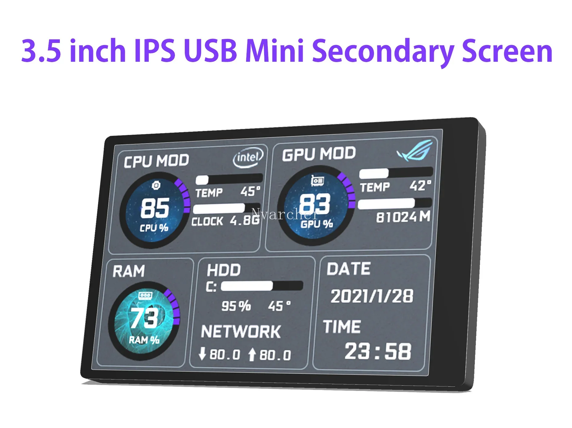 3.5 inch 480*320 IPS LCD Monitor Display AIDA64 USB Sub-Screen Support Raspberry Pi With RGB Breathing Light
3.5 inch 480*320 IPS LCD Monitor Display AIDA64 USB Sub-Screen Support Raspberry Pi With RGB Breathing Light