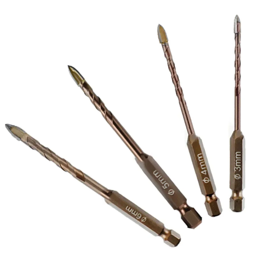 4pcs 3/4/5/6 Cross Hex Tile Drill Bits Set For Glass Concrete Hole Opener Brick Hard Alloy Triangle Bit Tool Kit
4pcs 3/4/5/6 Cross Hex Tile Drill Bits Set For Glass Concrete Hole Opener Brick Hard Alloy Triangle Bit Tool Kit