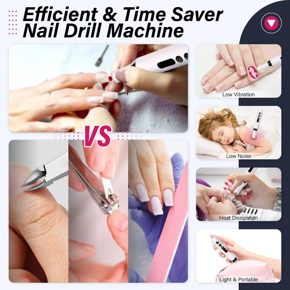 New 13 in 1 Electric Nail Grinder Rechargeable Portable Nail Polishing Machine With 3 Speeds Manicure Pedicure Tools Salon Use
New 13 in 1 Electric Nail Grinder Rechargeable Portable Nail Polishing Machine With 3 Speeds Manicure Pedicure Tools Salon Use