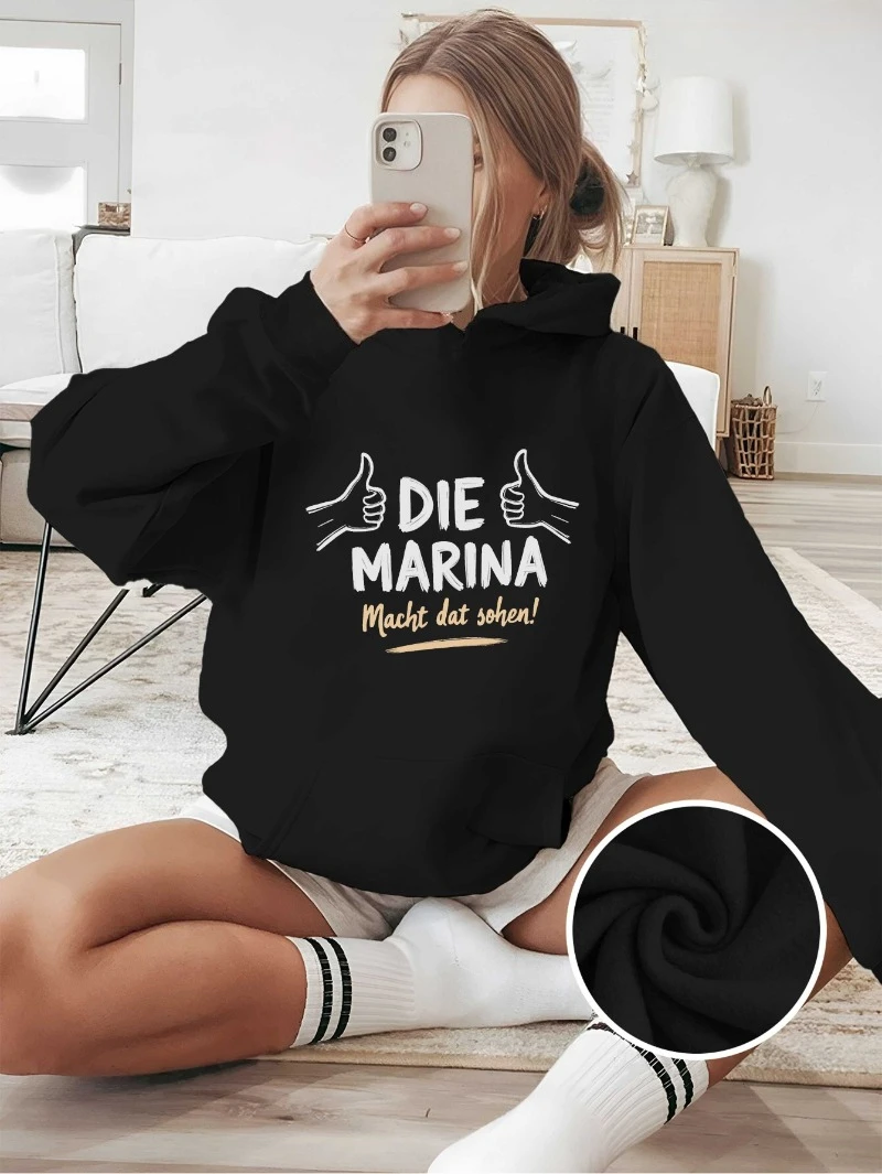 Women's Funny German Quote Marina Power Hoodie - Plus Size Cozy Long Sleeve Pullover with Front Pocket, Geometric Print
Women's Funny German Quote Marina Power Hoodie - Plus Size Cozy Long Sleeve Pullover with Front Pocket, Geometric Print