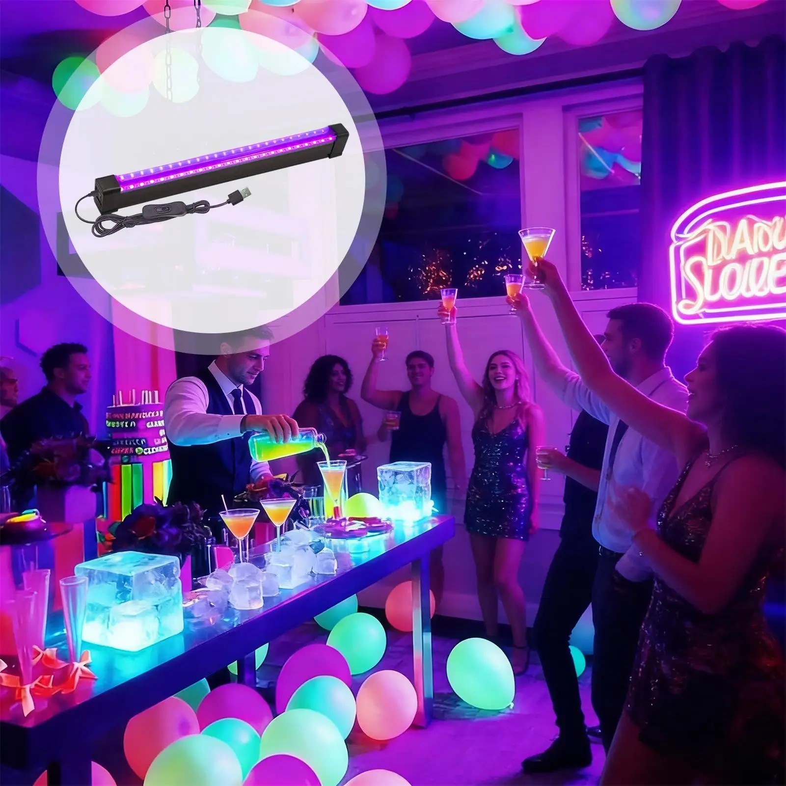 Black Lights For Glow Party Portable Fluorescent Magnetic 9W USB Fluorescent Black Light Strip For Home Club Living Room Bedroom
Black Lights For Glow Party Portable Fluorescent Magnetic 9W USB Fluorescent Black Light Strip For Home Club Living Room Bedroom