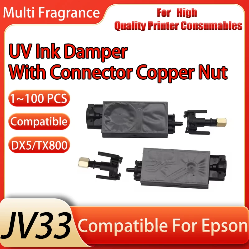 10/20/30/40/50/60/70/80/90/100 PCS UV Ink Damper Compatible For Mimaki JV33 JV5 For Epson DX5 Dumper With Connector Copper Nut
10/20/30/40/50/60/70/80/90/100 PCS UV Ink Damper Compatible For Mimaki JV33 JV5 For Epson DX5 Dumper With Connector Copper Nut