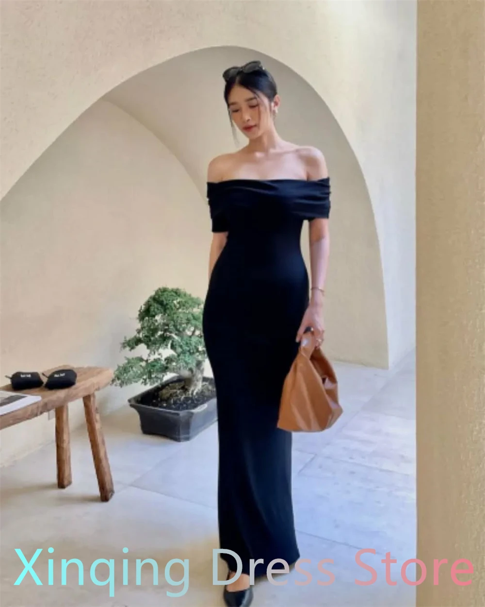 Customized Mermaid Simple Black Jersey Evening Dress Modern Off the Shoulder Sleeveless Homecoming Gowns Luxury Party
Customized Mermaid Simple Black Jersey Evening Dress Modern Off the Shoulder Sleeveless Homecoming Gowns Luxury Party