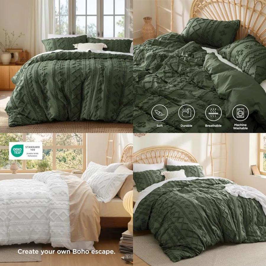Boho Duvet Cover King Size, Soft Comfortable Elegant Design Boho Bedding for Decoration, Machine Washable Comforter Cover for A
Boho Duvet Cover King Size, Soft Comfortable Elegant Design Boho Bedding for Decoration, Machine Washable Comforter Cover for A