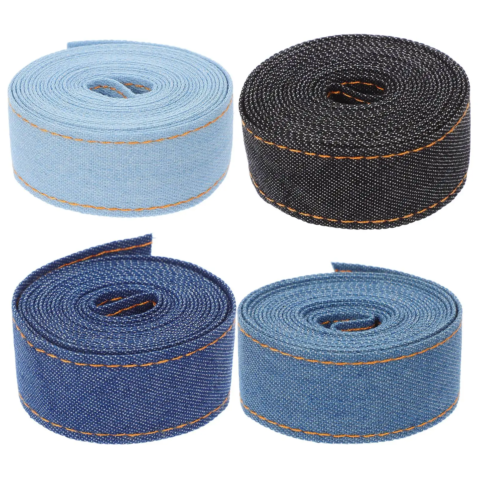 4 Rolls Present Wrapping Ribbon Bow Fray Making for Crafts Denim Ribbons Fabric Sewing Gradient Baby
4 Rolls Present Wrapping Ribbon Bow Fray Making for Crafts Denim Ribbons Fabric Sewing Gradient Baby