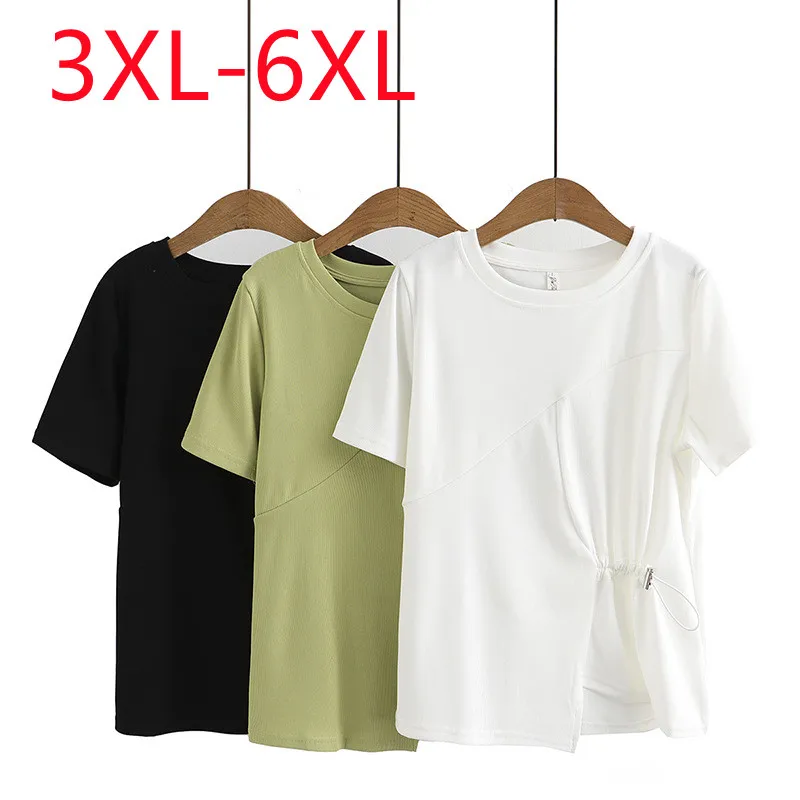 New 2023 Ladies Spring Summer Plus Size Tops For Women Large Size Short Sleeve O-neck Green T-shirt 3XL 4XL 5XL 6XL
New 2023 Ladies Spring Summer Plus Size Tops For Women Large Size Short Sleeve O-neck Green T-shirt 3XL 4XL 5XL 6XL