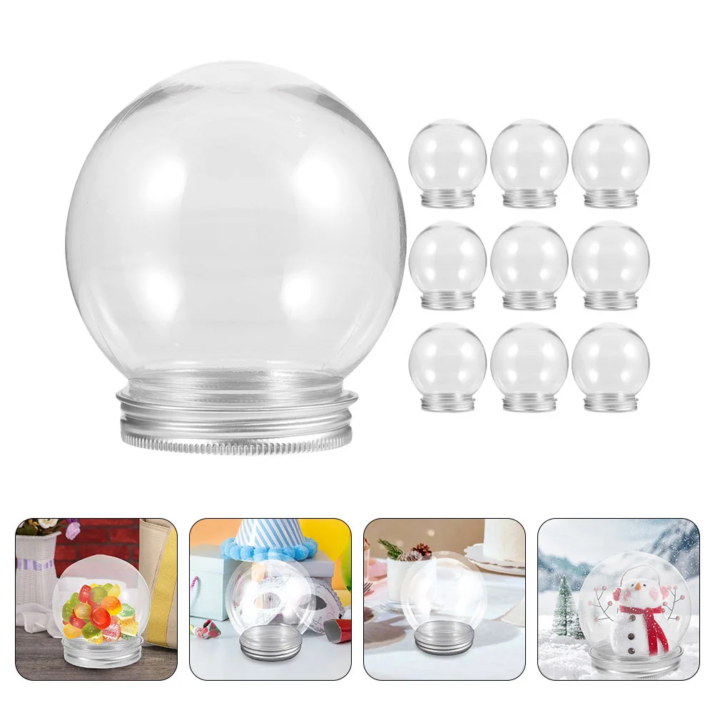 10pcs Clear Plastic Water Globe Candy Bottles 150ml Fillable Round Snow Globes for Christmas Decorations Party Gifts
10pcs Clear Plastic Water Globe Candy Bottles 150ml Fillable Round Snow Globes for Christmas Decorations Party Gifts
