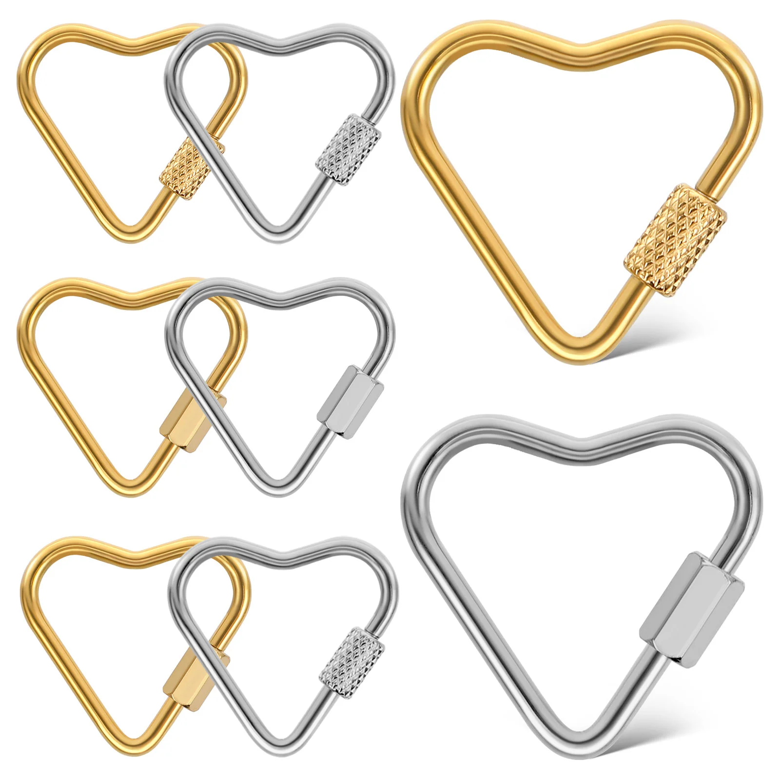 8 Pcs Jewelry Making Buckles Carabiner Stainless Steel Ring Hanger Links Cute Keychain
8 Pcs Jewelry Making Buckles Carabiner Stainless Steel Ring Hanger Links Cute Keychain