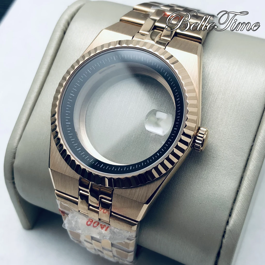 Rose Gold 40mm Land-Dwellwe 904L Stainless Steel Watch Case+Strap Sapphire Glass 28.5mm Dial Fit NH35 NH36 Movement Accessories
Rose Gold 40mm Land-Dwellwe 904L Stainless Steel Watch Case+Strap Sapphire Glass 28.5mm Dial Fit NH35 NH36 Movement Accessories