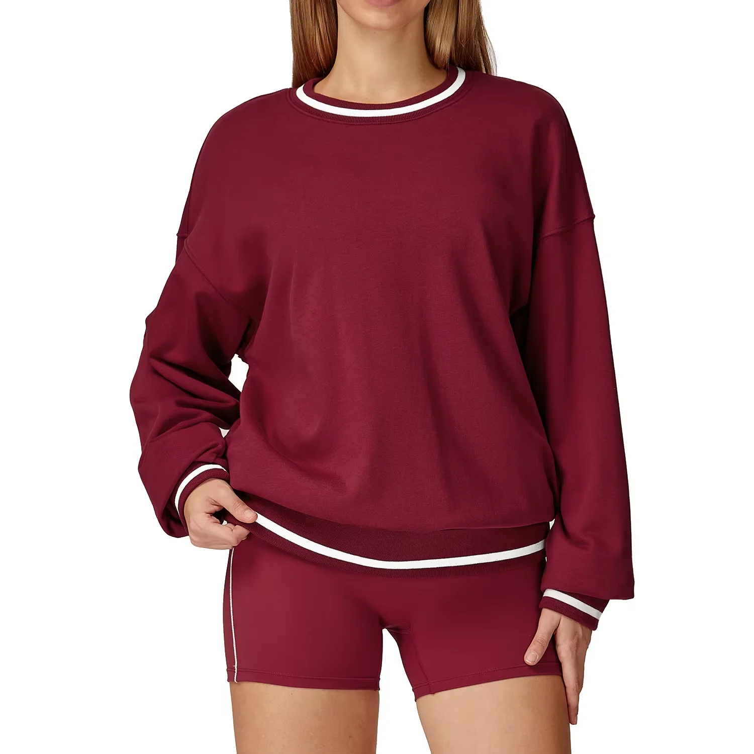 Женская осенняя толстовка с цветными блоками, легкая и дышащая толстовка для занятий спортом на открытом воздухе, ветрозащитная и бесшовная с круглым вырезом 
Женская осенняя толстовка с цветными блоками, легкая и дышащая толстовка для занятий спортом на открытом воздухе, ветрозащитная и бесшовная с круглым вырезом