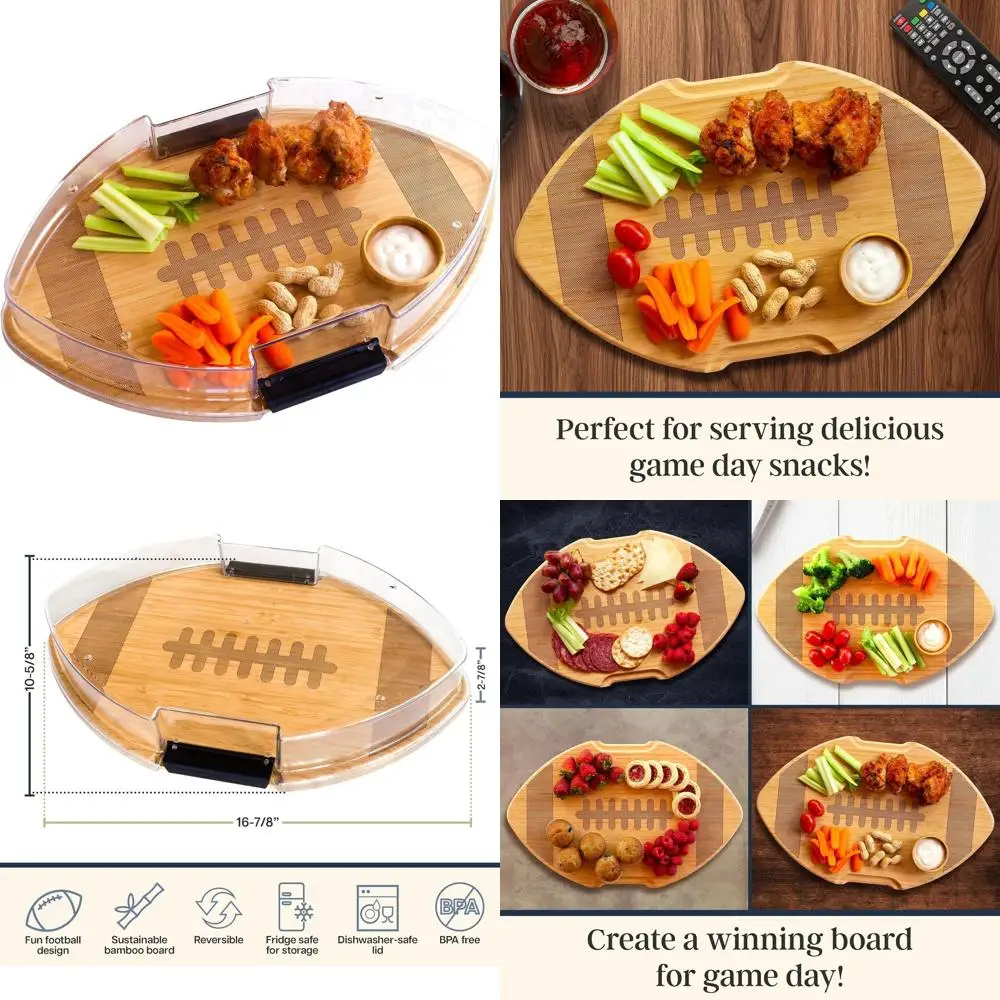 Двусторонняя доска для мячей с футбольной тематикой и крышкой, сервировочный поднос, канал для сока, 16,8 x 10,6
Двусторонняя доска для мячей с футбольной тематикой и крышкой, сервировочный поднос, канал для сока, 16,8 x 10,6