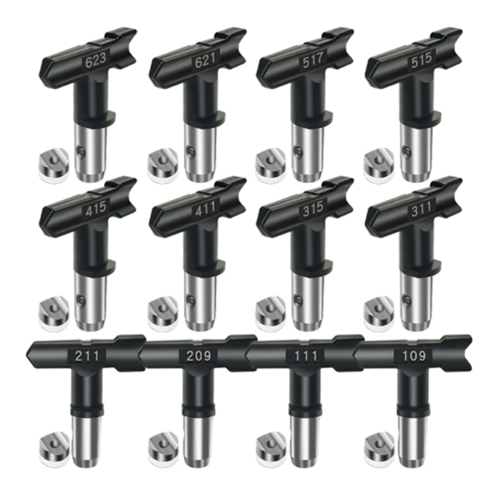 SIHAO 24 pcs Reversible Spray Tip(109,111,113,115,209,211,213,215,311,315,317,411,413, 415,417,517,519,521,523,619,621,623,625)
SIHAO 24 pcs Reversible Spray Tip(109,111,113,115,209,211,213,215,311,315,317,411,413, 415,417,517,519,521,523,619,621,623,625)
