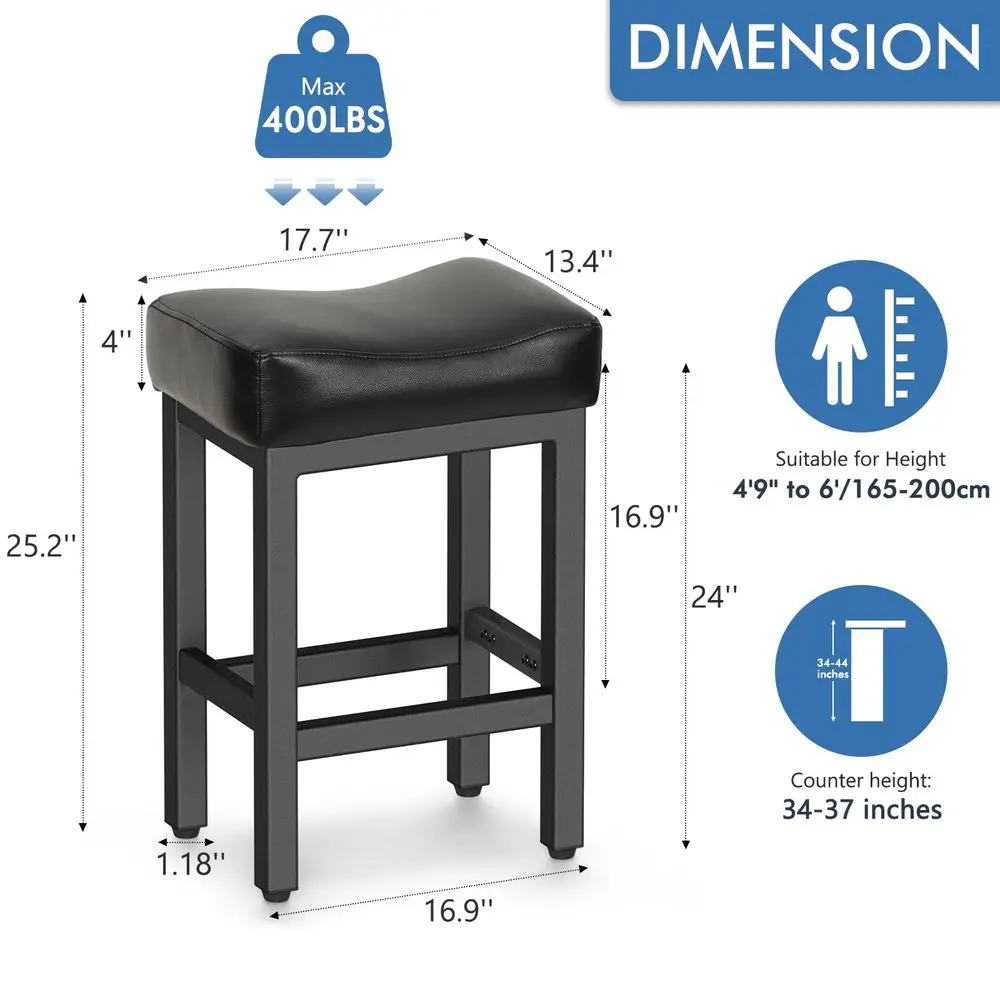 Counter Height Bar Stools Set of 3, 24 Inch Barstools for Kitchen Island Counter, Bonded Leather Kitchen Stools with Saddle Sea
Counter Height Bar Stools Set of 3, 24 Inch Barstools for Kitchen Island Counter, Bonded Leather Kitchen Stools with Saddle Sea