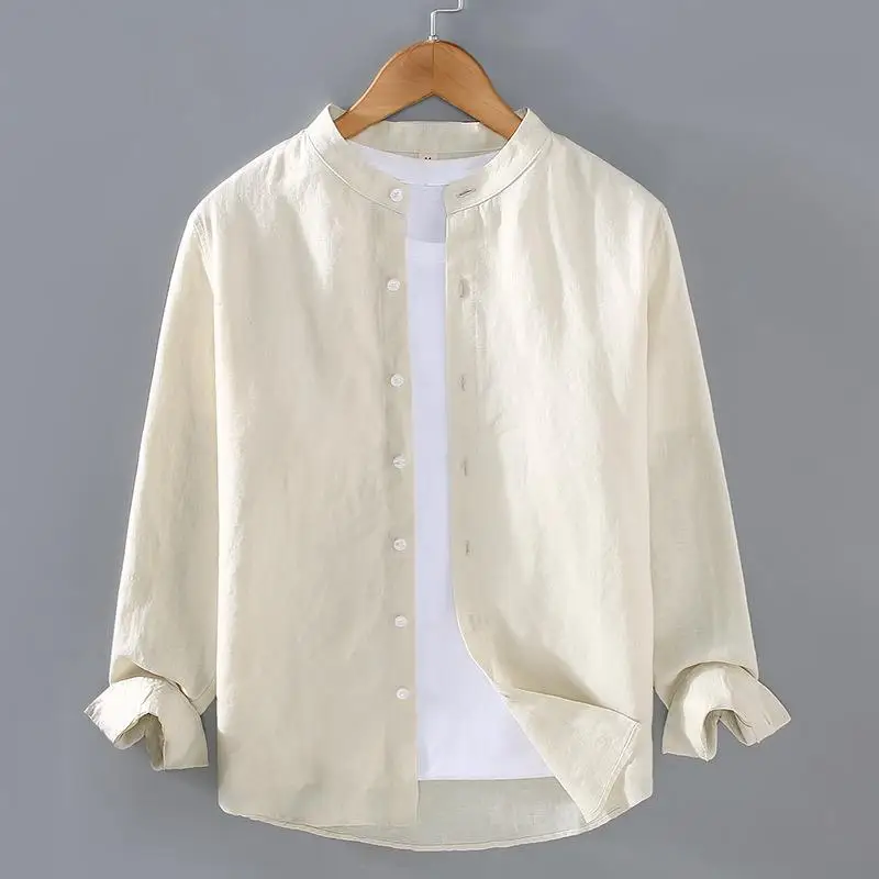 Linen Men's Long Sve irt Seasonal Stand up Collar Loose Fit Summer Thin Fabric Pure Color Casual irt for Men
Linen Men's Long Sve irt Seasonal Stand up Collar Loose Fit Summer Thin Fabric Pure Color Casual irt for Men