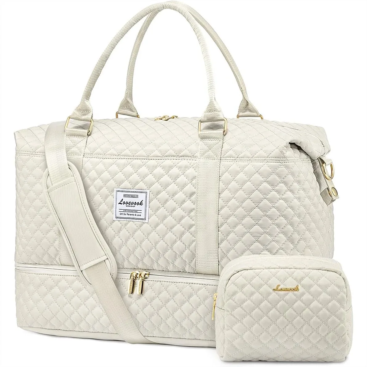 Travel Duffle Bag for Women with Shoe Compartment, Carry On Overnight Weekender with Toiletry Bag and Wet Pocket
Travel Duffle Bag for Women with Shoe Compartment, Carry On Overnight Weekender with Toiletry Bag and Wet Pocket