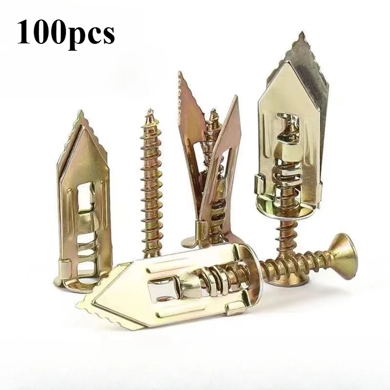 100PCS Zinc Plated Steel Self-Drilling Drywall Anchors with Screws Kit Easy Application Gypsum Expansion Drywall Anchor Screw
100PCS Zinc Plated Steel Self-Drilling Drywall Anchors with Screws Kit Easy Application Gypsum Expansion Drywall Anchor Screw