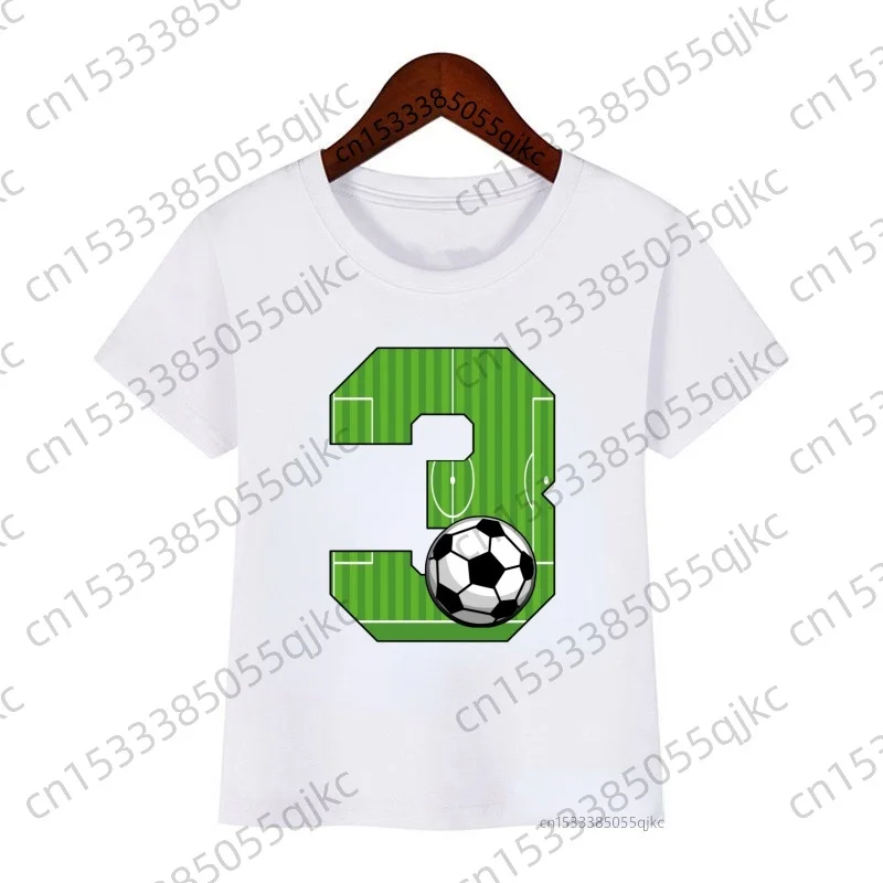 Boys' football digital printed T-shirt, birthday design, children's breathable T-shirt, customized name, contact seller
Boys' football digital printed T-shirt, birthday design, children's breathable T-shirt, customized name, contact seller