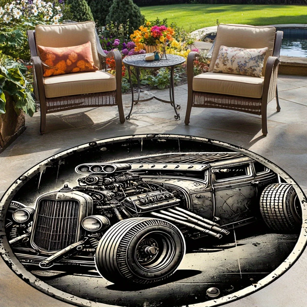 Vintage Car Engine Round Rug Flannel Printed Outdoor Patio Mat Automotive Decor Garage Theme Furniture Home Interior Design
Vintage Car Engine Round Rug Flannel Printed Outdoor Patio Mat Automotive Decor Garage Theme Furniture Home Interior Design