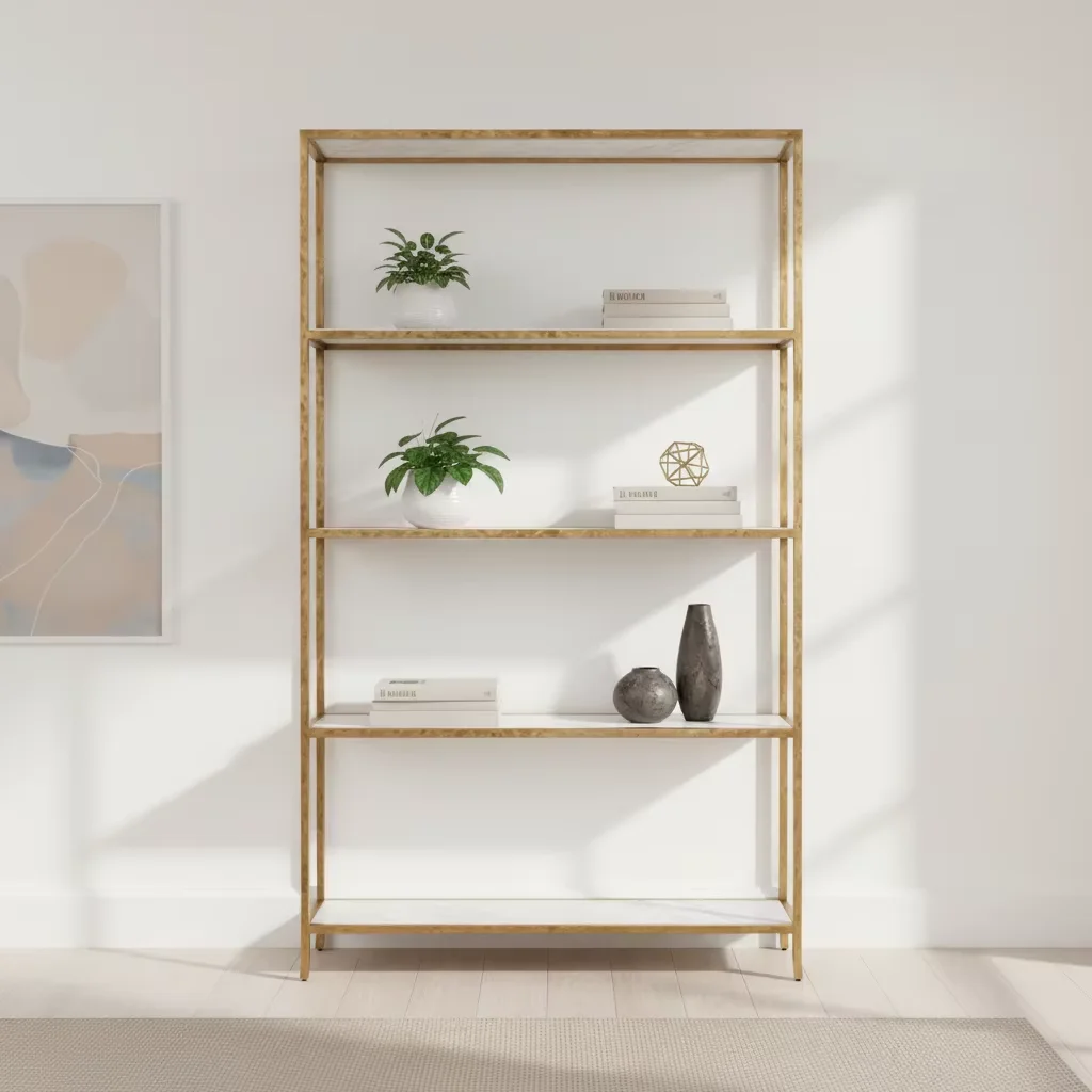 # Luxury Living Room Furniture Metal Frame Bookcase American Style Italian Marble Shelving
# Luxury Living Room Furniture Metal Frame Bookcase American Style Italian Marble Shelving