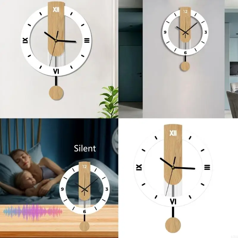 Contemporary Quiet Wall Swing Clock With Grains Finish Acrylic Easy Reading Roman/Arabic Number Home Office Decors 87HA
Contemporary Quiet Wall Swing Clock With Grains Finish Acrylic Easy Reading Roman/Arabic Number Home Office Decors 87HA