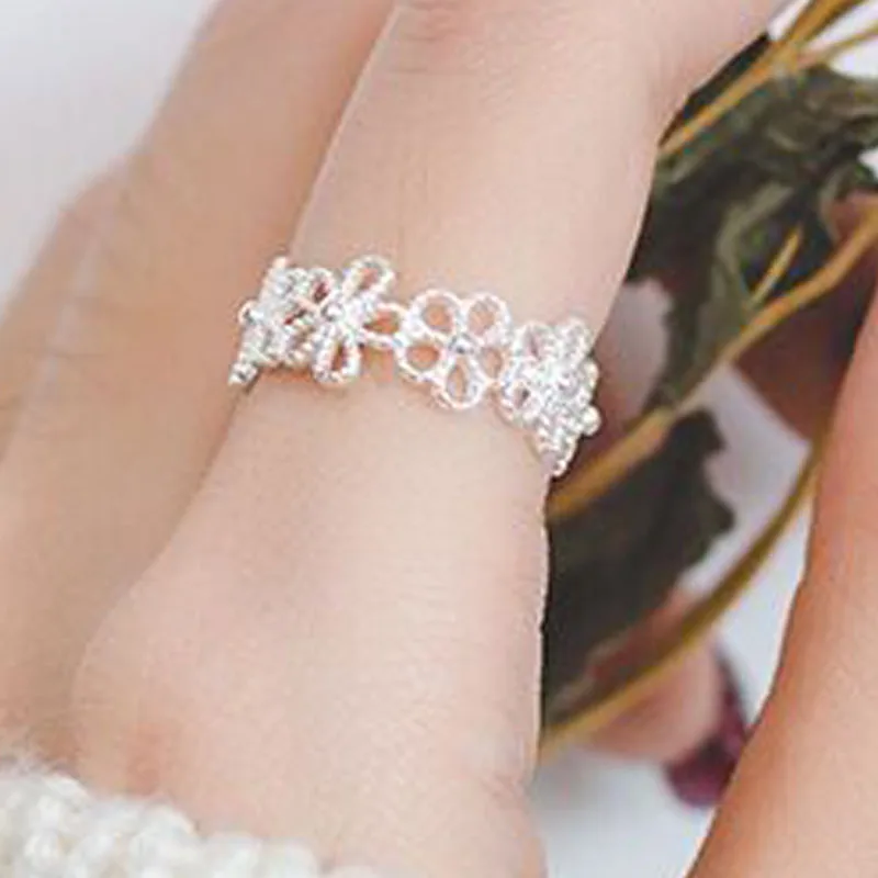 925 Sterling Silver Hollow Flower Adjustable Rings For Women Aesthetic Luxury Jewelry Accessories Jewellery Argent 925
925 Sterling Silver Hollow Flower Adjustable Rings For Women Aesthetic Luxury Jewelry Accessories Jewellery Argent 925
