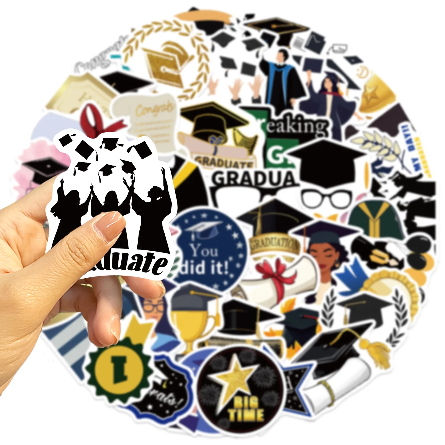 10/50PCS New Graduation Season Graffiti Stickers Celebrate Graduation Cartoon Decal Notebook Phone Helmet Fridge Classic Kid Toy
10/50PCS New Graduation Season Graffiti Stickers Celebrate Graduation Cartoon Decal Notebook Phone Helmet Fridge Classic Kid Toy
