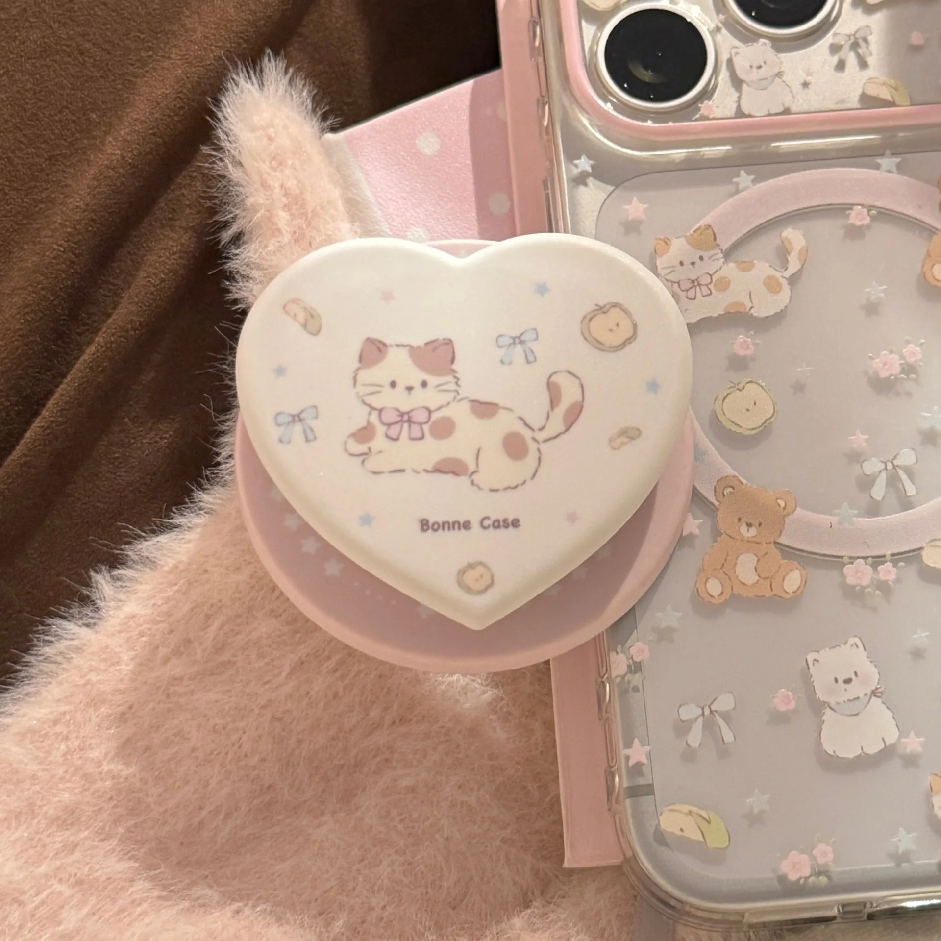 Cute Cat Magnetic Bracket Phone Grip Holder Portable Pink Love Heart Foldable Finger Socket for Girls Cell Decor Accessories
Cute Cat Magnetic Bracket Phone Grip Holder Portable Pink Love Heart Foldable Finger Socket for Girls Cell Decor Accessories
