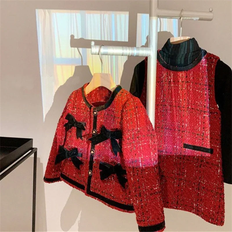 Fashion Kids Girls Princess 2pcs Clothes Set Spring Autumn Winter Children Girl Red Coat Outwear+Skirts Vintage Outfits Suit
Fashion Kids Girls Princess 2pcs Clothes Set Spring Autumn Winter Children Girl Red Coat Outwear+Skirts Vintage Outfits Suit