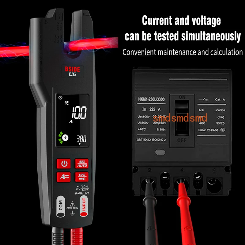 HOT U6 Clamp Meter Fork 600A AC DC Pliers Ammeter Auto Digital Multimeter Current Hz Electrical Tester Detection Voltme
HOT U6 Clamp Meter Fork 600A AC DC Pliers Ammeter Auto Digital Multimeter Current Hz Electrical Tester Detection Voltme