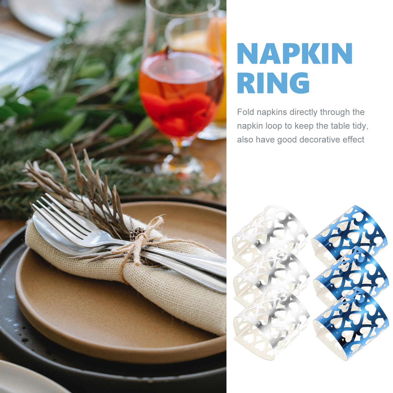 50pcs Compact Rings Delicate Serviette Buckles Paper Made Decorative Napkin Ring Reusable Serviette Accessories Hollowed Napkin
50pcs Compact Rings Delicate Serviette Buckles Paper Made Decorative Napkin Ring Reusable Serviette Accessories Hollowed Napkin