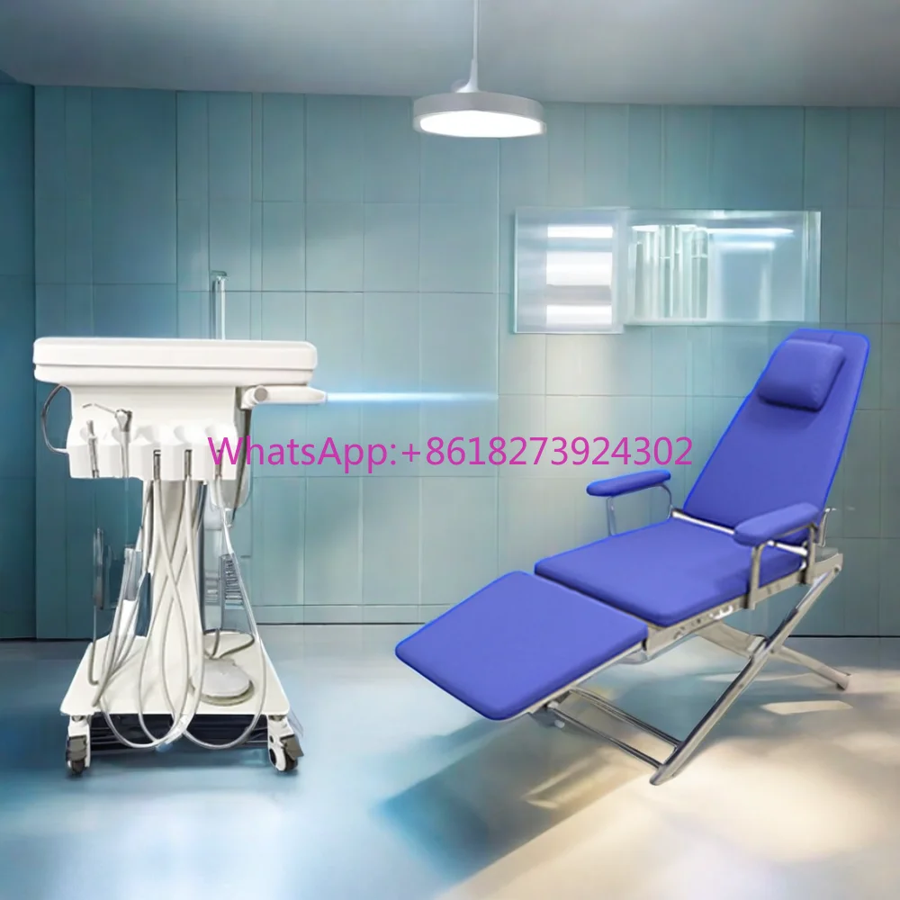 Dental Folding Chair RIXI Factory Product Portable Dental Unit with Mobile Cart Spittoon Folding Dental Chair
Dental Folding Chair RIXI Factory Product Portable Dental Unit with Mobile Cart Spittoon Folding Dental Chair