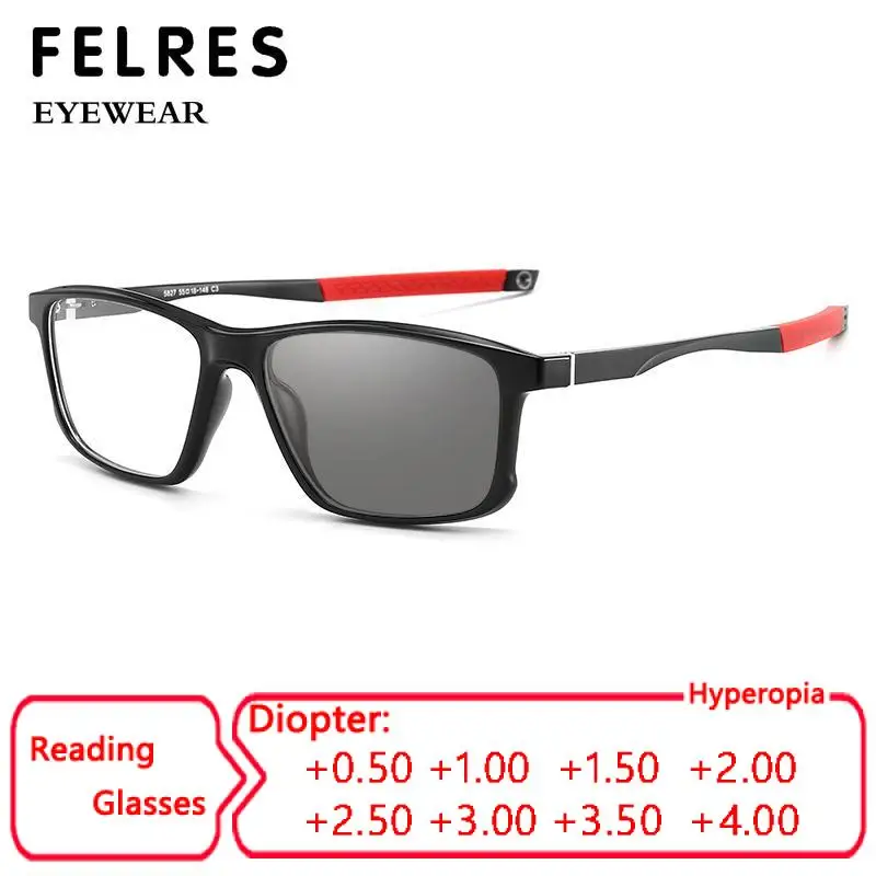 Men TR90 Sport Transition Photochromic Reading Presbyopic Glasses Square Color Changing Outdoor Optical Eyeglasses With Diopter
Men TR90 Sport Transition Photochromic Reading Presbyopic Glasses Square Color Changing Outdoor Optical Eyeglasses With Diopter