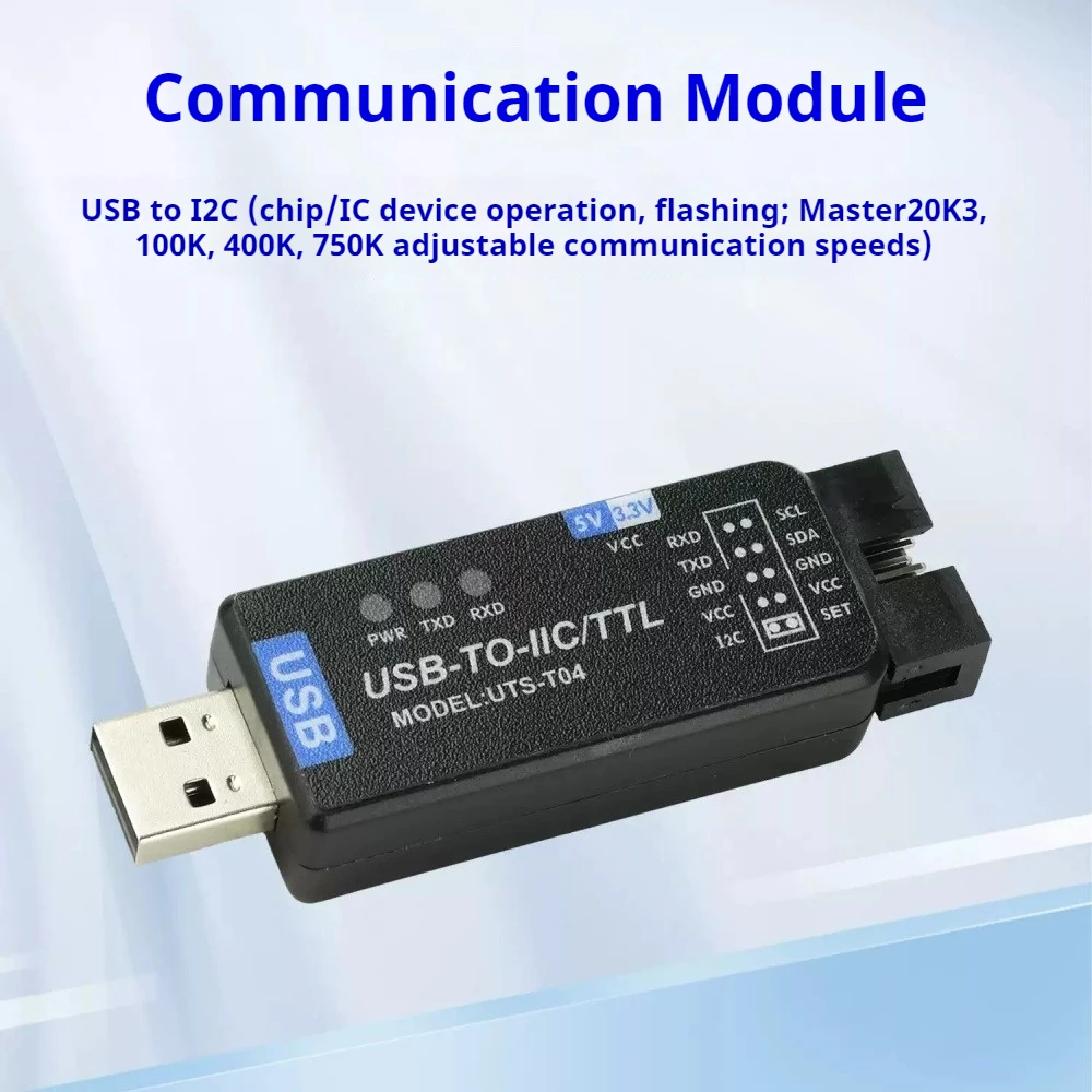 USB to I2C/IIC/TTL Serial UART Dual Communication Module CH341T Serial Port Flashing Downloader Industrial Grade Converter
USB to I2C/IIC/TTL Serial UART Dual Communication Module CH341T Serial Port Flashing Downloader Industrial Grade Converter