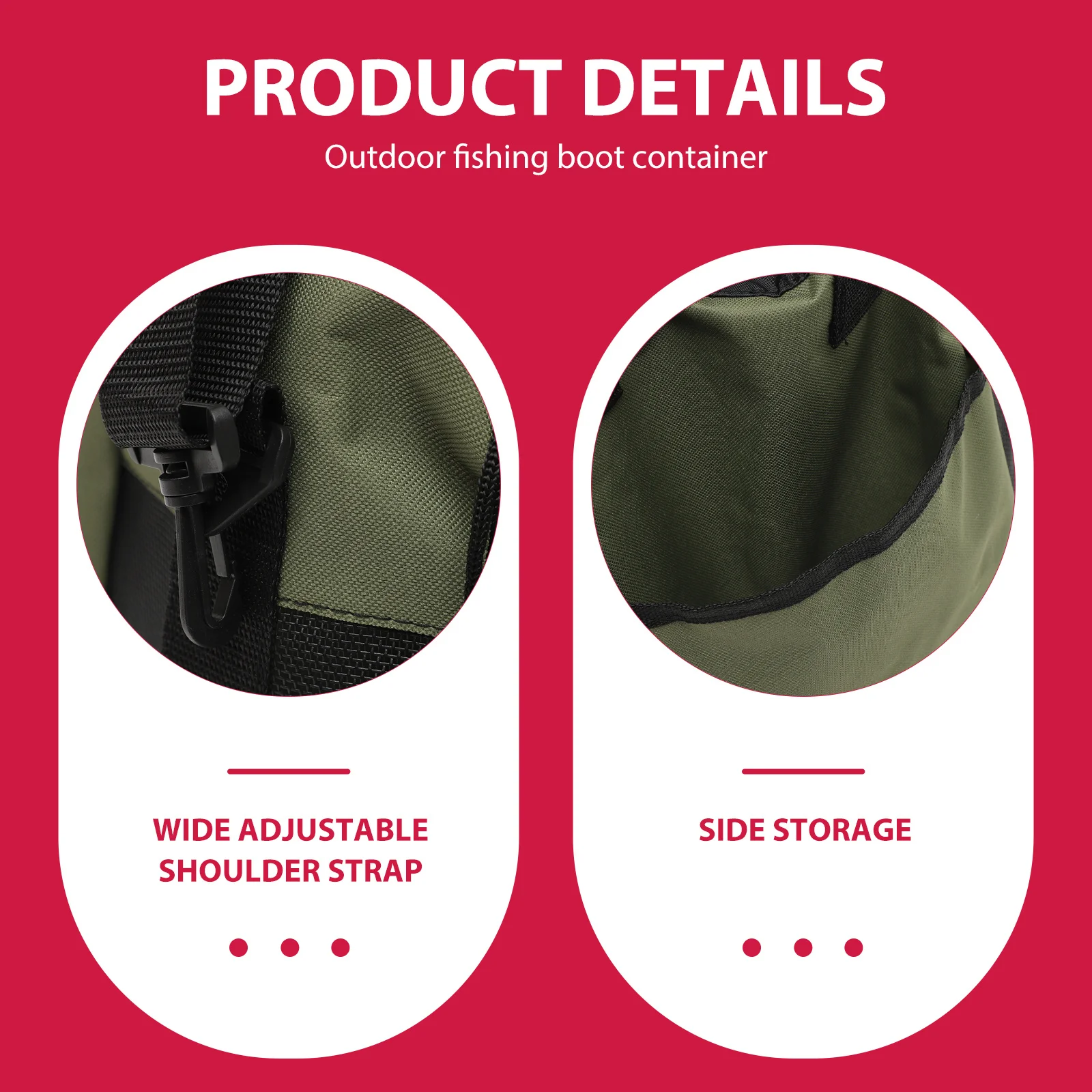 Fishing Boot Storage Pouch Adjustable Outdoor Boot Bag Convenient Carrying Shoulder Strap Container for Fishing Shoes High Rain
Fishing Boot Storage Pouch Adjustable Outdoor Boot Bag Convenient Carrying Shoulder Strap Container for Fishing Shoes High Rain