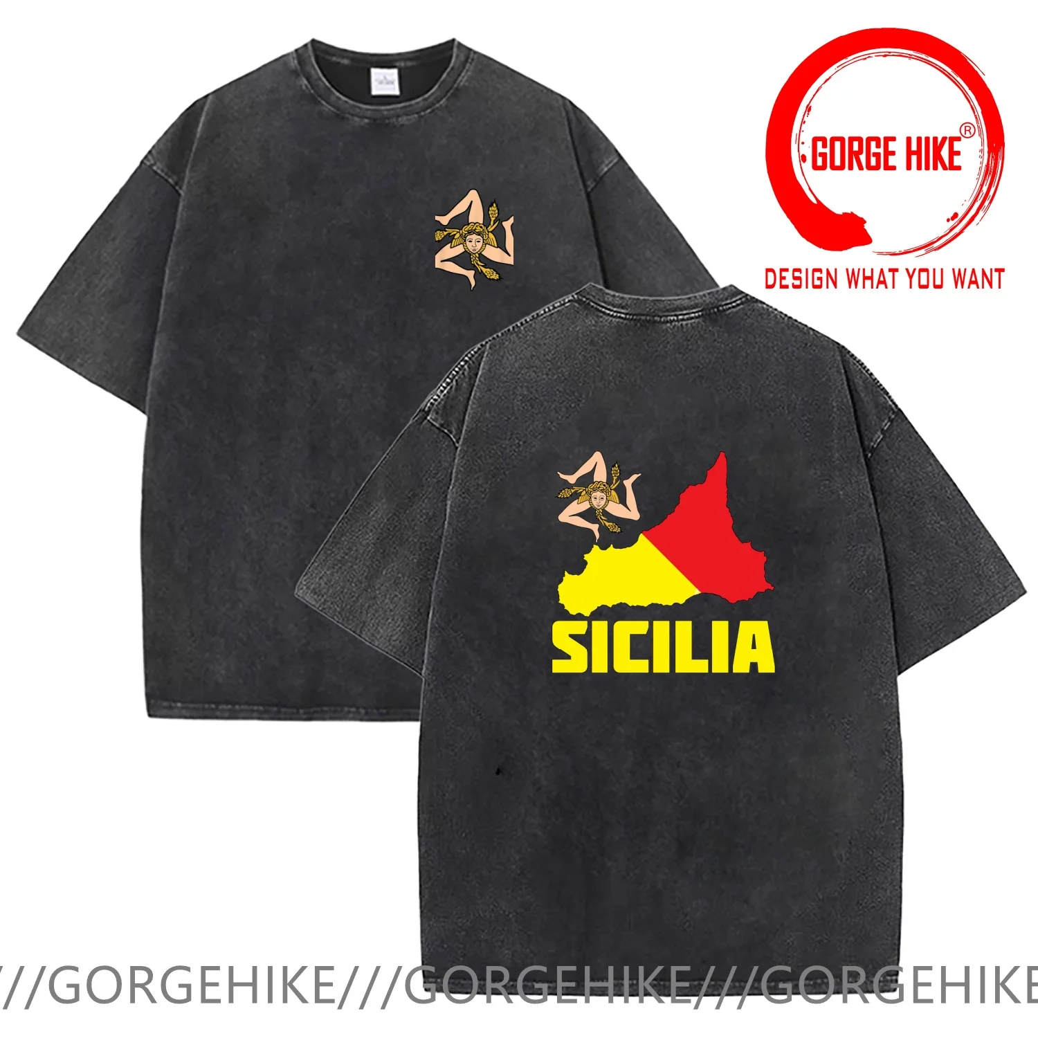 Винтажная футболка из выстиранного хлопка с забавным дизайнерским принтом флага и герба Сицилии, мужская модная повседневная стильная одежда
Винтажная футболка из выстиранного хлопка с забавным дизайнерским принтом флага и герба Сицилии, мужская модная повседневная стильная одежда