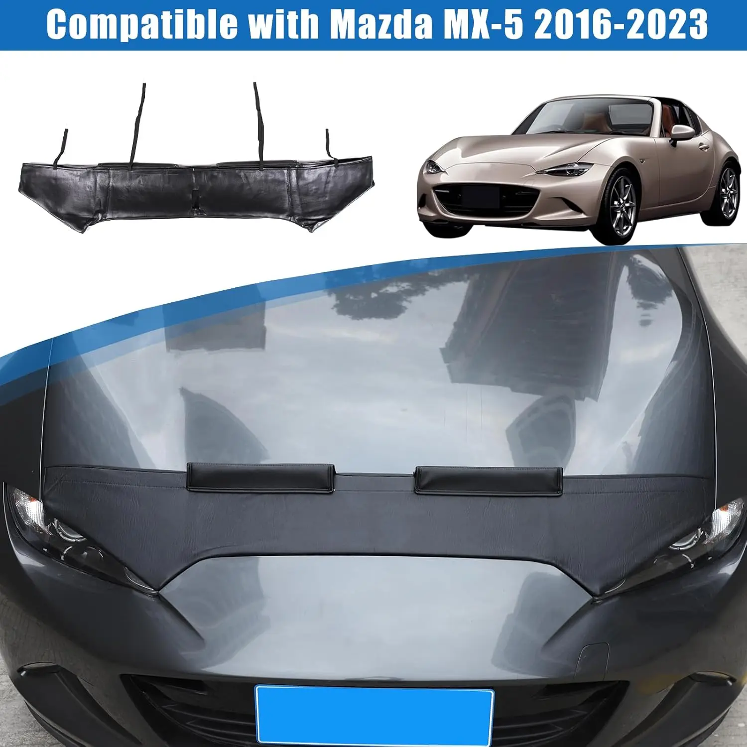 PU Black Leather Car Front Hood Sand Stone Bra Protection Cover For Mazda MX-5 Miata ND 2016-2026 Shield Case Car Accessories
PU Black Leather Car Front Hood Sand Stone Bra Protection Cover For Mazda MX-5 Miata ND 2016-2026 Shield Case Car Accessories