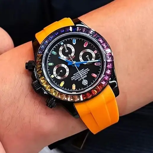 OKPLAY Men Chronograph Watch Pilot 39.5mm Quartz Wristwatch Sapphire Mirror 100M Waterproof VK63 Crystal Bezel
OKPLAY Men Chronograph Watch Pilot 39.5mm Quartz Wristwatch Sapphire Mirror 100M Waterproof VK63 Crystal Bezel