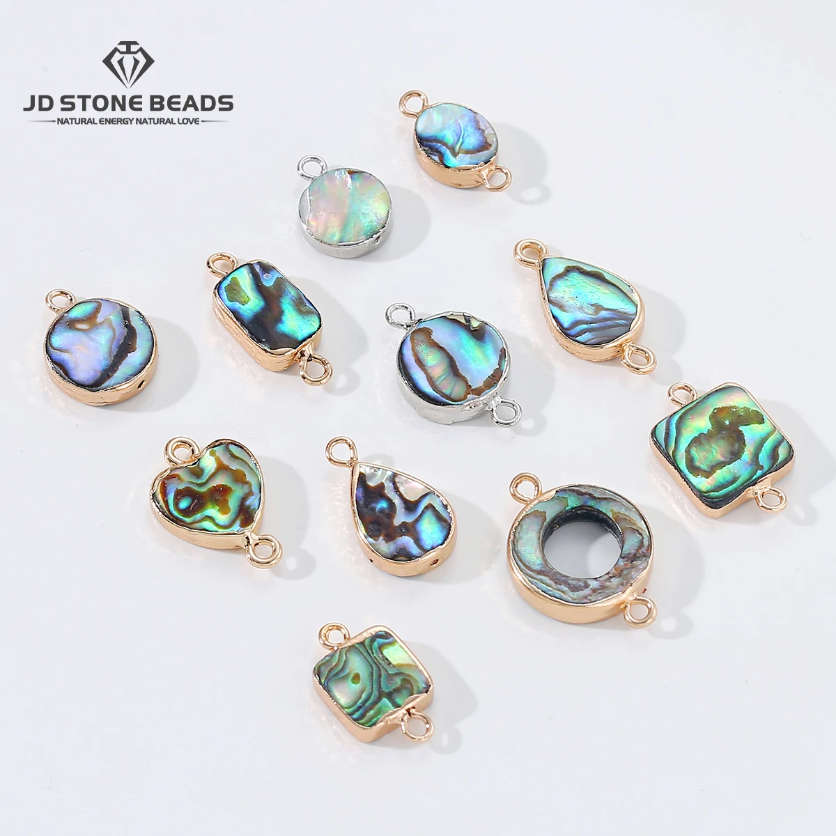 1Pc Natural Abalone Shell Double-Loop Heart Pendant Connector Charms for Jewerly Making DIY Necklace Earring Accessory Findings
1Pc Natural Abalone Shell Double-Loop Heart Pendant Connector Charms for Jewerly Making DIY Necklace Earring Accessory Findings